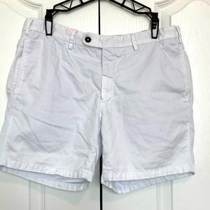 Men’s Sid Mashburn White Shorts 36